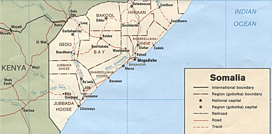 Southern Somalia Map