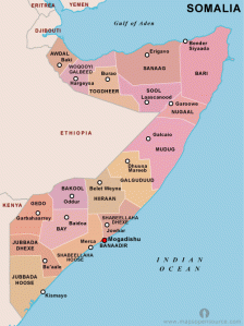 18 regions of Somalia